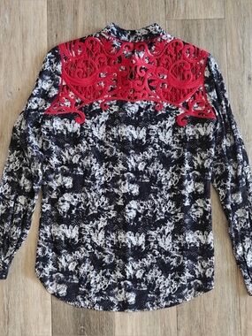 The Kooples Western Lace Shirt XS